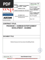 Method Statement For Excavation & Backfilling Works