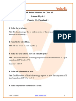 Class 10 Concise Physics Calorimetry Solutions