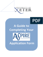 Completing The ASPIRE Application Form 0212