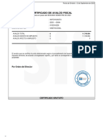 Certificado de Avaluo Ficsal