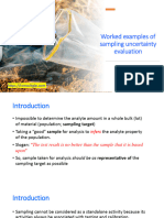 Worked Examples of Sampling Uncertainty