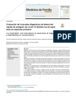 Evaluación de La Prueba Diagnóstica de Detección Rápida de Antígeno de Covid-19 (Panbio Covid Rapid Test) en Atención Primaria