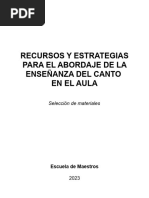 Selección de Materiales - Recursos y Estrategias - Canto