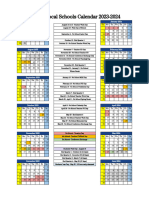 2023-24 Monroe Local School District Calendar