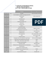 Saint Caroline Junior High School Grraduation Rundown