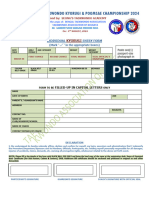 Kyorugi Individual Entry Form