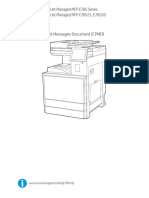 E785 Series - Control Panel Message Document