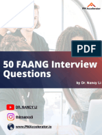 (Pmacclerator - Io) 50 FAANG Interview Questions