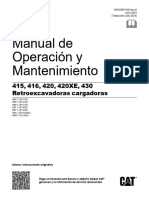 Manual de Operacion y Mantenimiento CAT 416 2024 M0102675ES-XL