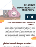 Relaciones Intrapersonales y Salud Mental