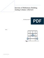 Study Ofbehaviour Ofmultistorey Building Withfloating Column A Review