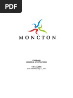 2022 Moncton Standard Municipal Specifications