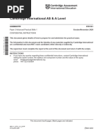 Cambridge International AS & A Level: CHEMISTRY 9701/31