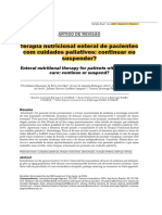 TNE de Pacientes Com Cuidados Paliativos - Continuar Ou Suspender