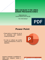 Programas Locales y en Linea para Diseñar Presentaciones