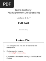 Lecture 6&7 Full Product Costs