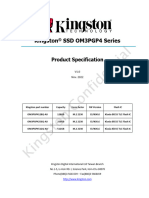 Kingston® SSD OM3PGP4 Series Product Specification Version 1.0