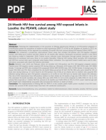 Tukei - 24 Month HIV Free Survival Among HIV Exposed Infants in Lesotho (Cohort)