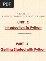 11th IP Unit-2 Introduction To Python