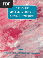 Concise Materia Medica of Mental Symptoms in Homeopathy - K D Kanodia