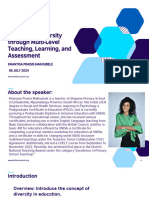 Tea - Event - Embracing Diversity Through Multi-Level Teaching Learning and Assessment - Slides