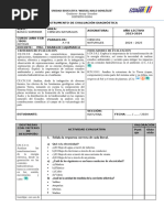 Formato para La Evaluacion Diagnostica