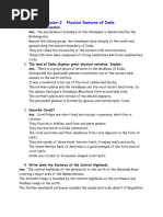 IX-Physical Features of India - CW and Gist of The Lesson