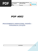 POP 002 - Procedimentos Operacionais - TOPOGRAFIA