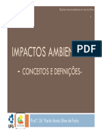 I - Impactos Ambientais - Conceitos e Definicoes 01600