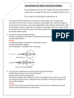 WORKSHEET ON HUMAN EYE AND COLOUFUL WORLD - Solution Copy - 1