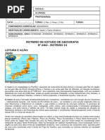 ROTEIRO DE ESTUDO 13 - 9º ANO - Japão e Tigres Asiáticos