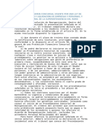 Modificación Articulos, Que Sustituye El Régimen Concursal Vigente Por Una Ley de Reorganización y Liquidación de Empresas y Personas