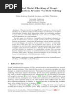 Bounded Model Checking of Graph Transformation Systems Via SMT Solving