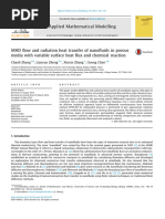 2015 MHD Flow and Radiation Heat Transfer of Nanofluids in Porous Media With Variable Surface Heat Flux and Chemical Reaction