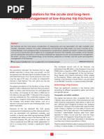 Recommendations For The Acute and Long Term Medical Management of Low Trauma Hip Fractures