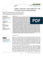 Association of Neutrophils, Monocytes, and Lymphocytes With CA15-3 As A Predictor of Breast Cancer in Female Patients