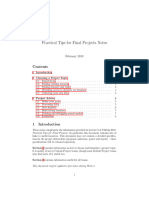 Final Project Practical Tips