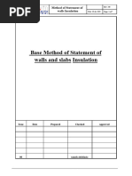 Base Method of Statement of Wall Insulation