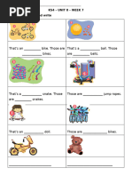 Everybody Up 1 - Unit 8 - Toy Store - Worksheet