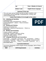 Grade 9 Week 3-4 Lesson Plan