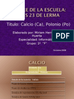 Trabajo de QUIMICA Calcio y Polonio