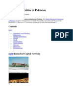 List of Universities in Pakistan