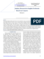 A Review of Vocabulary Research in English Textbooks Based On Corpora