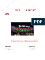 A PROJECT REPORT ON Advertisement and Sa