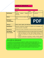 Sesion de Aprendizaje 16 Al 20 de Octubre 2023