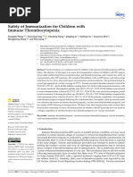 Safety of Immunization For Children With Immune TH