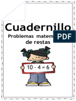 Cuadernillo Problemas Matematicos Restas