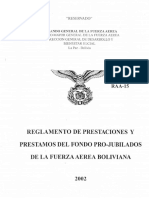 No. 11 RAA-15 Regl. Prestaciones y Prestamos Fondo Pro-Jubilados FAB. 2002