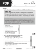 Thk2e BrE L1 Skills Test Basic Unit 9