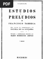 ARENAS - La Escuela de La Guitarra 5 - Estudios y Preludios de Francisco Tarrega